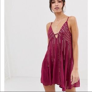 Free People Here She Is Embellished Dress
